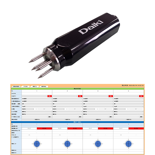 DIK-G310 Multi-function Soil Moisture Sensor 4ch simultaneous measurement set