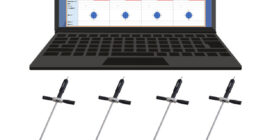 コーン型多機能土壌水分センサ　4ch測定セット